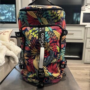 Colorful Leaf Print Duffle bag/Backpack